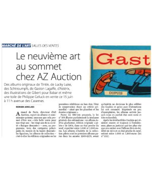 Le neuvi&egrave;me art au sommet chez AZ Auction
